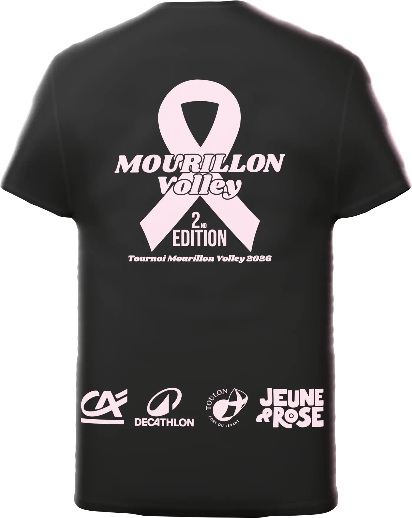 Tee-shirt Octobre Rose · Noir, vu de dos